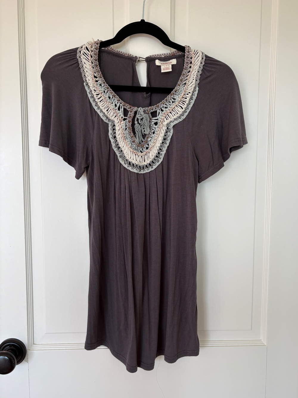 Sundance Crochet-Trim Top
